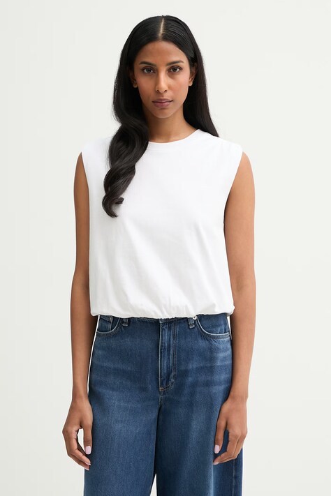 rag & bone top damski bawełniany Mica biały RE9D26PT3MW