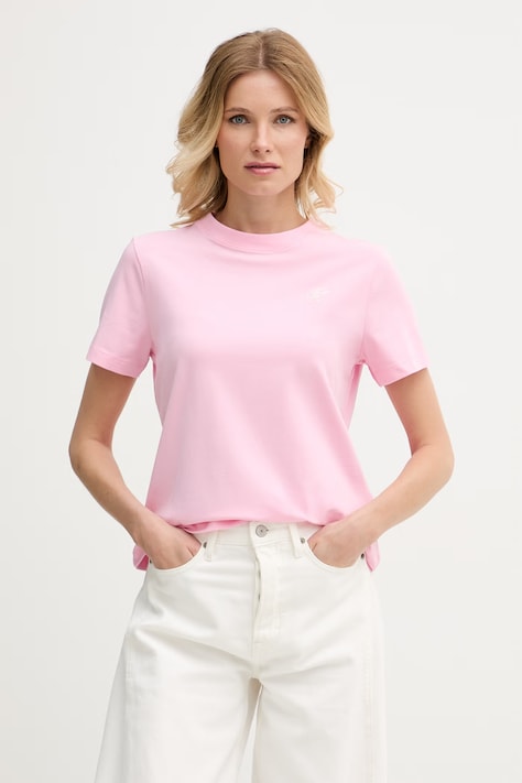Tommy Hilfiger t-shirt γυναικείο με βαμβάκι ροζ WW0WW49941