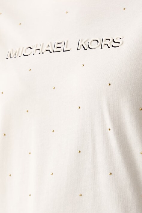 MICHAEL Michael Kors футболка жіноча бавовняна — AW26-TSDZMA, бежевий — фото 5