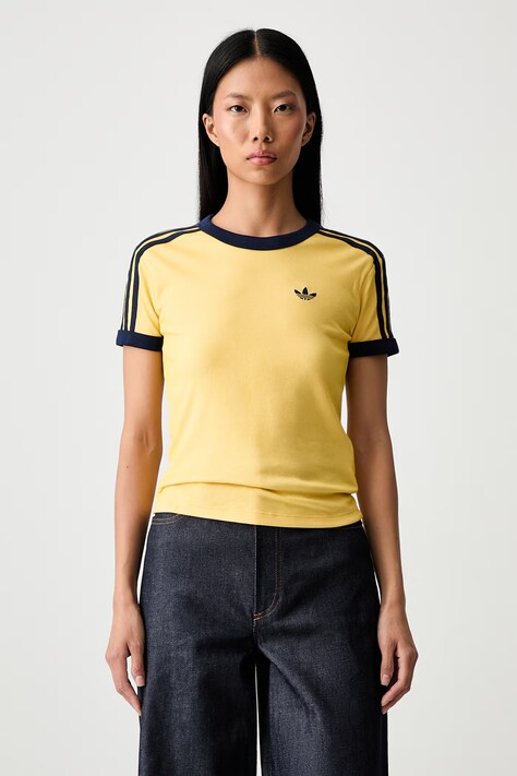 adidas Originals T-shirt damski Heather żółty KS9990