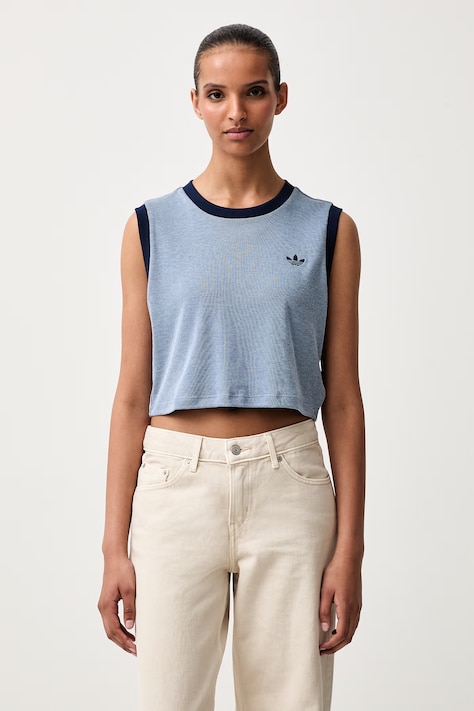adidas Originals crop top da donna con modal Heather blu KS6789
