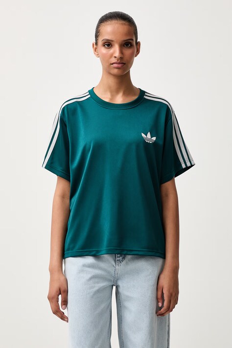 adidas Originals T-shirt damski Firebird turkusowy KS4800