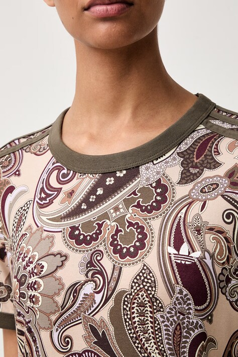 adidas Originals T-shirt damski z modalem Liberty beżowy KR6679