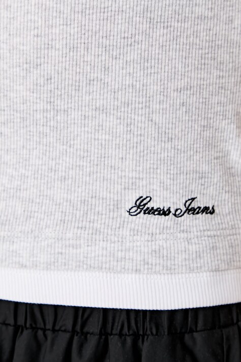 Guess Jeans футболка жіноча бавовняна з еластаном — AW26-TSDZNY, сірий — фото 5