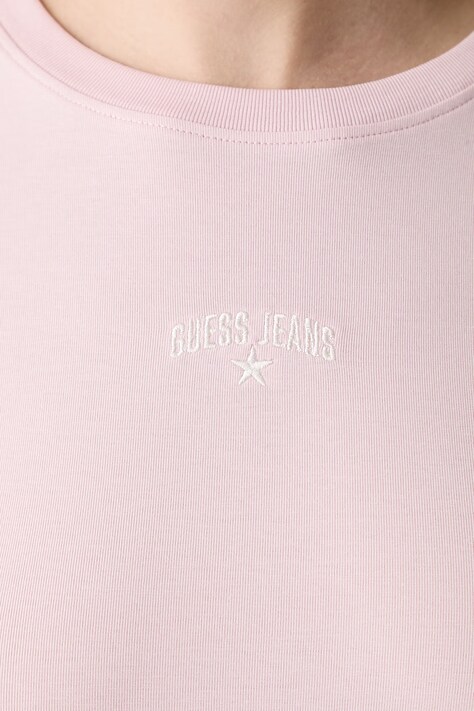 Guess Jeans футболка жіноча бавовняна з еластаном — AW26-TSDZO1, рожевий — фото 5