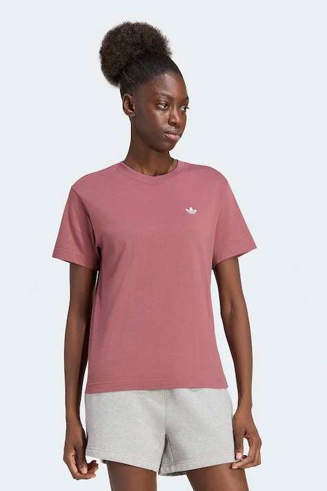 adidas Originals T-shirt damski bawełniany Essentials różowy KQ6702