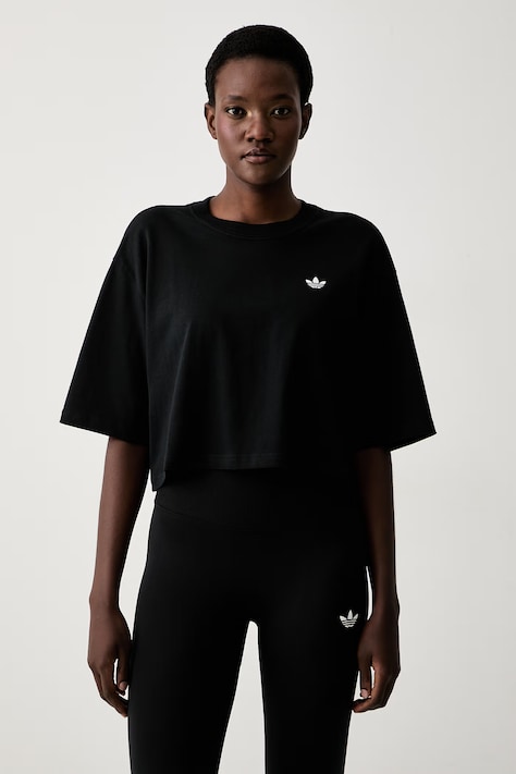 adidas Originals t-shirt γυναικείο βαμβακερό Essentials μαύρο KQ6692