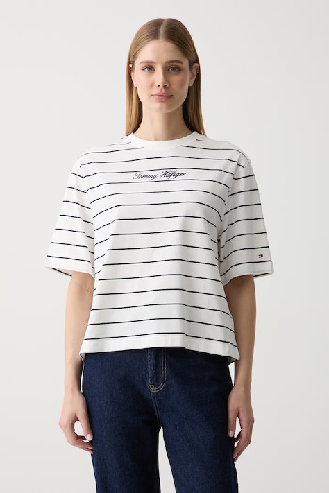 Tommy Hilfiger T-shirt damski bawełniany biały WW0WW50948