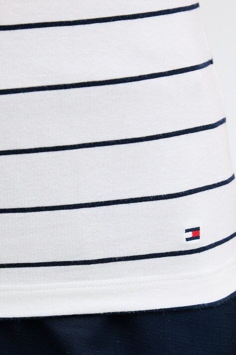 Tommy Hilfiger top damski bawełniany z elastanem biały WW0WW50947