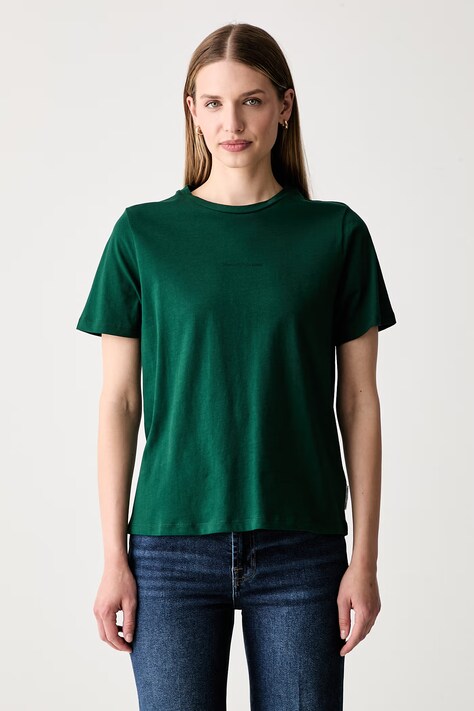 Marc O'Polo T-shirt damski bawełniany zielony 5000011499