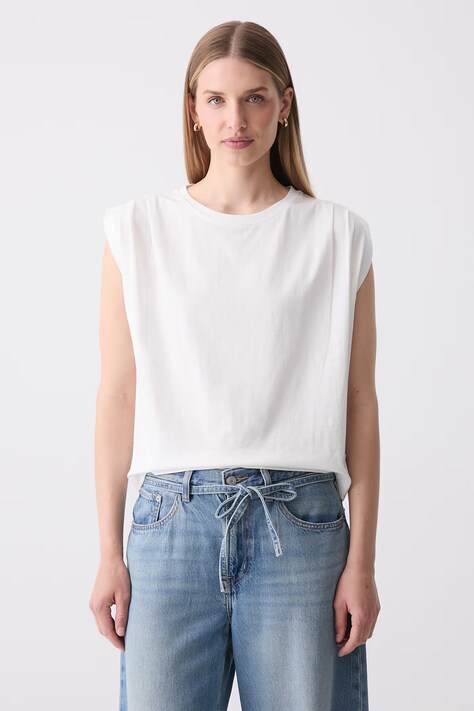 Marc O'Polo top damski bawełniany biały 5000011285