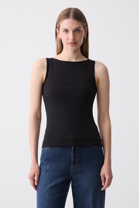 Marc O'Polo top damski bawełniany czarny 5000014384