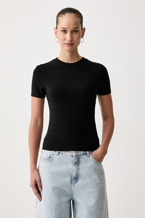 Guess Tričko dámske s lyocellom JUNIE čierne O6BM13 K5058