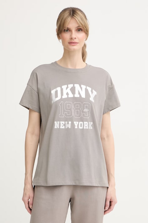 DKNY T-shirt damski bawełniany beżowy DP6T1580