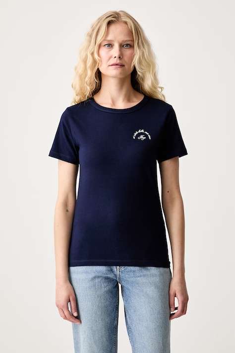 HUGO T-shirt damski bawełniany Deloris_5 granatowy 50571074