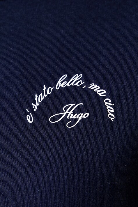 HUGO футболка жіноча бавовняна Deloris_5 — AW26-TSDZWL, темно-синій — фото 5