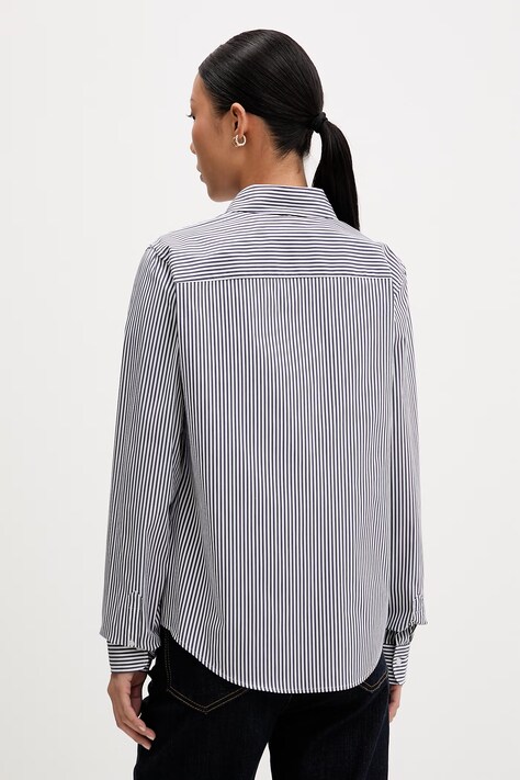 HUGO crop top damski z bawełną Delanor_4 beżowy 50570857