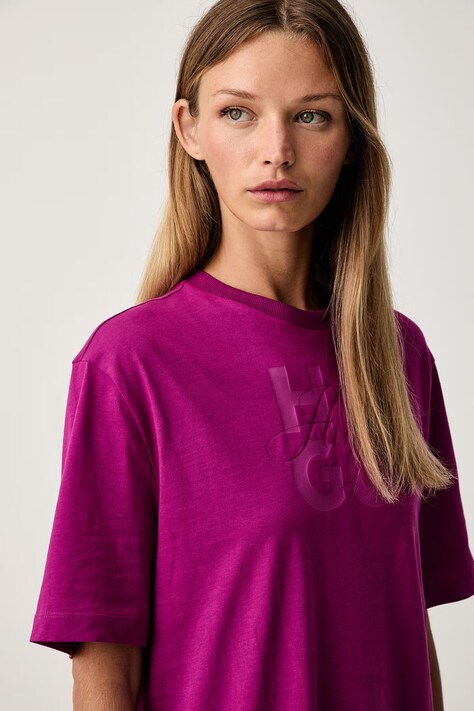 HUGO T-shirt damski bawełniany Dashire_5 różowy 50566678