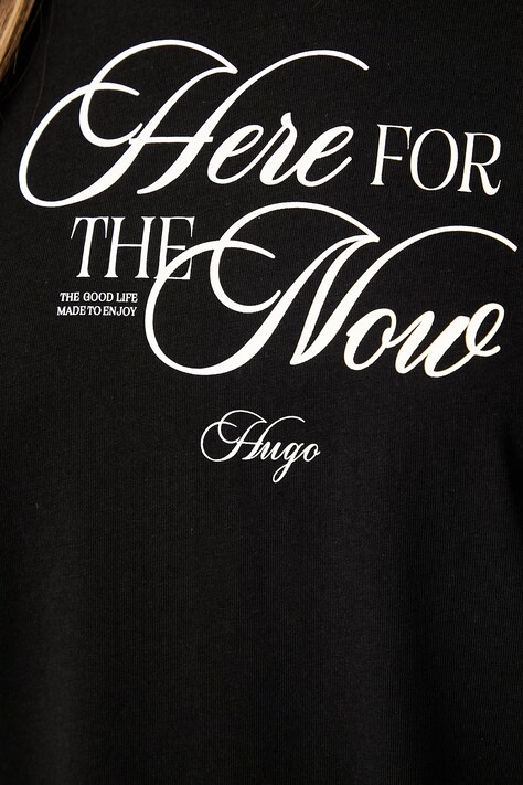 HUGO Blue футболка жіноча бавовняна Oversized Tee_B_15 — фото 5
