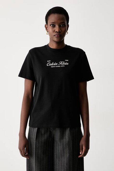 Calvin Klein Jeans t-shirt γυναικείο βαμβακερό μαύρο LV047G804G