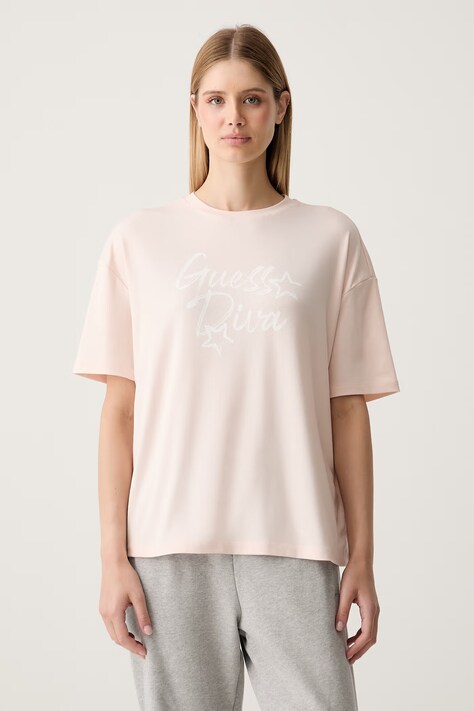 Guess t-shirt γυναικείο με lyocell LUNA ροζ V6YI07 K4688