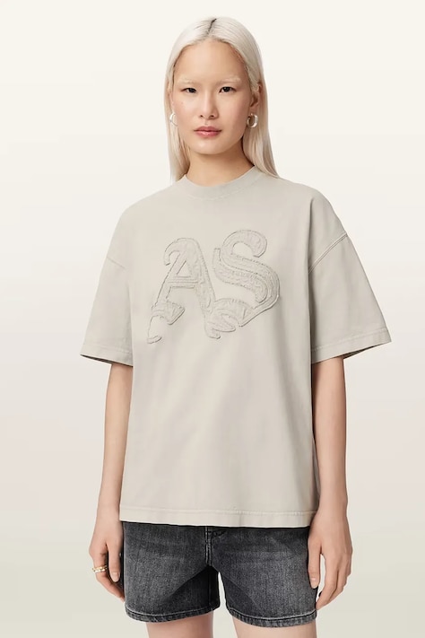 AllSaints tričko dámské bavlněné INSIGNIA šedé W125JE