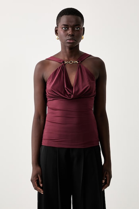 Marciano by Guess bluza s naramenicama za žene RAISSA bordo bez uzorka G6YP04 K4550