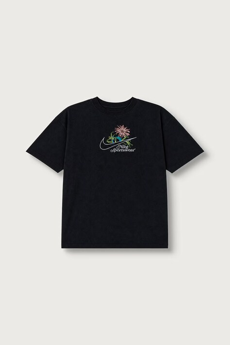 Nike T-shirt dziecięcy bawełniany Nike Sportswear Club czarny IX6167