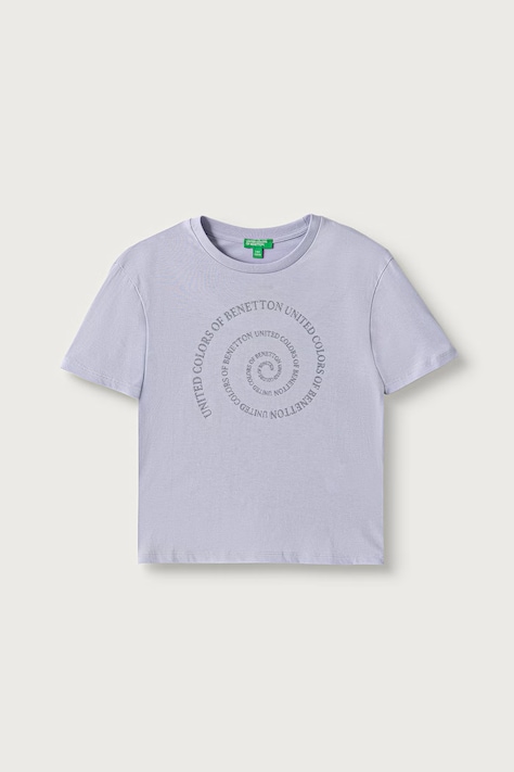 United Colors of Benetton Kratka majica otroška bombažna vijolična 3I1XC10U9