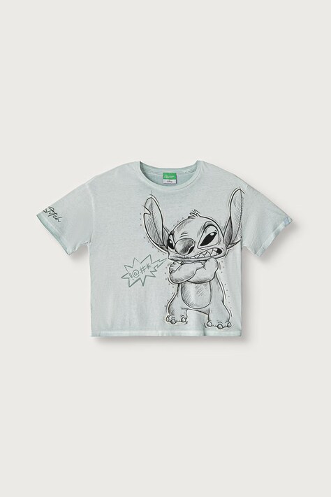 United Colors of Benetton T-shirt dziecięcy bawełniany szary 3085C10CI