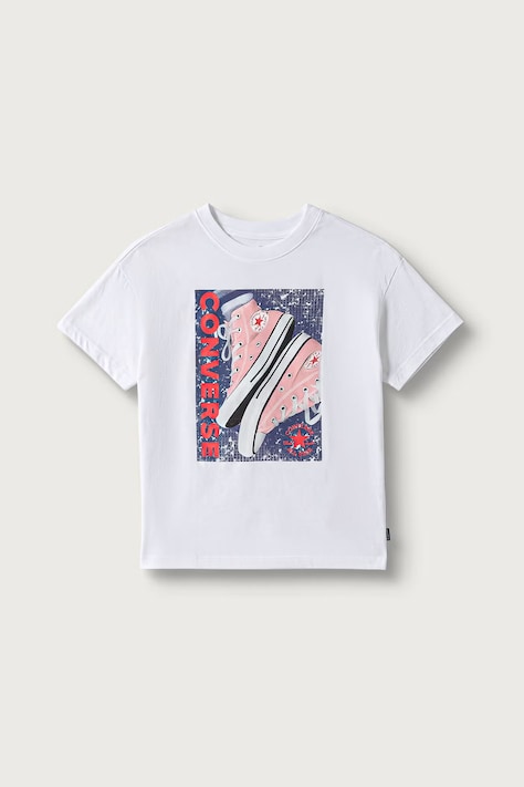 Converse T-shirt παιδικό βαμβακερό λευκό 4CJ027