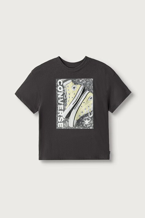 Converse T-shirt dziecięcy bawełniany czarny 4CJ027