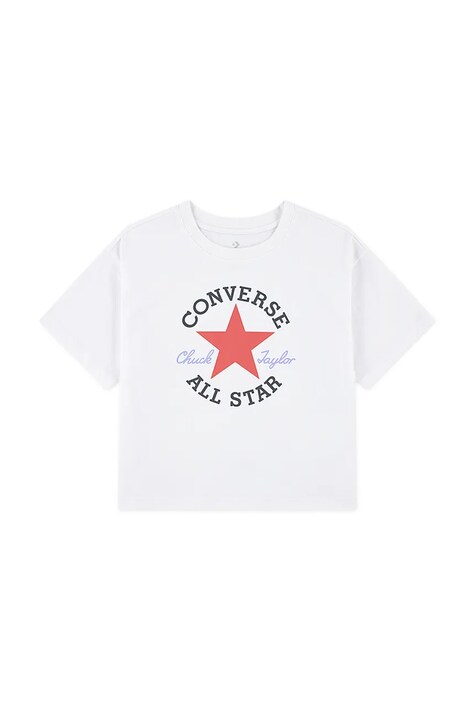 Converse T-shirt dziecięcy z bawełną biały 4CG896