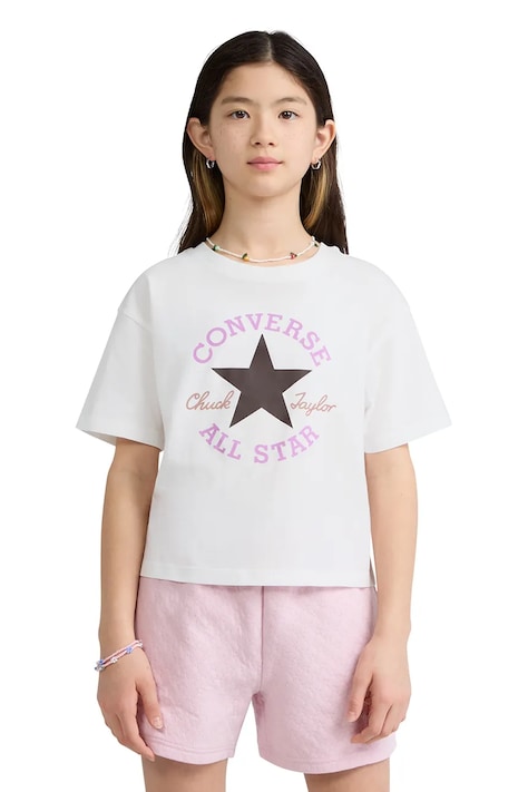 Converse T-shirt dziecięcy z bawełną biały 4CG896