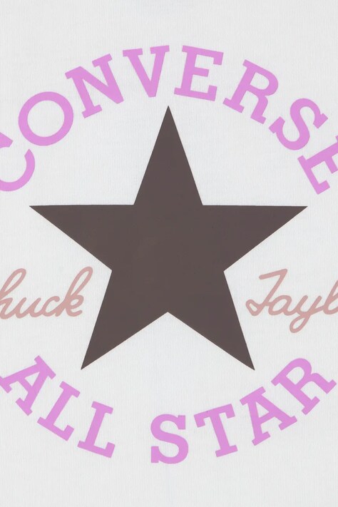 Converse футболка дитяча з бавовною — AW26-TSGZRA, білий — фото 4