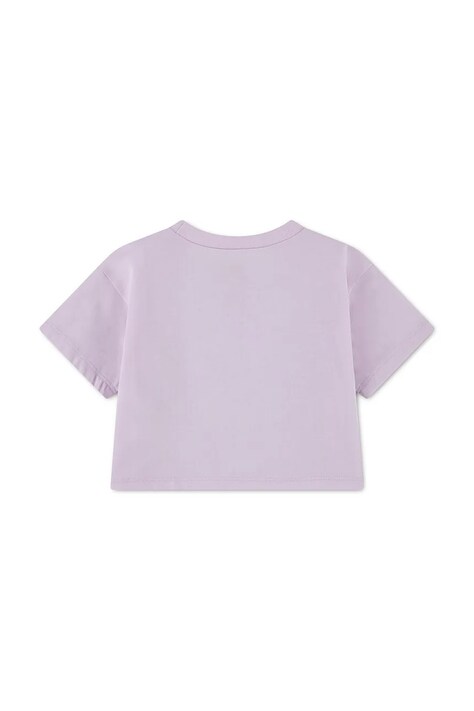 Converse T-shirt dziecięcy z bawełną fioletowy 4CG896