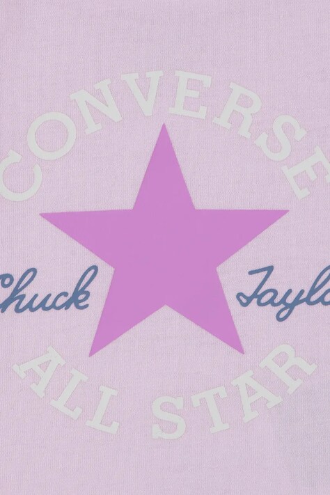 Converse T-shirt dziecięcy z bawełną fioletowy 4CG896