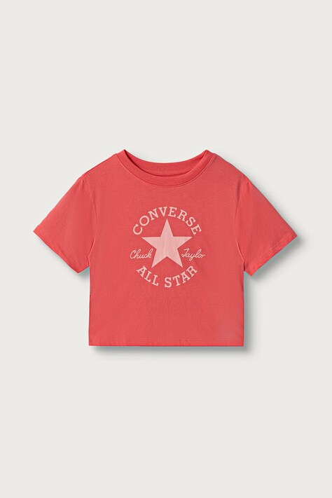 Converse Тениска за деца с памук розова 3CG896