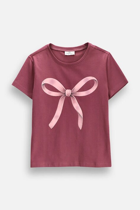 Coccodrillo T-shirt παιδικό βαμβακερό με ελαστάν ροζ EVERYDAY GIRL A