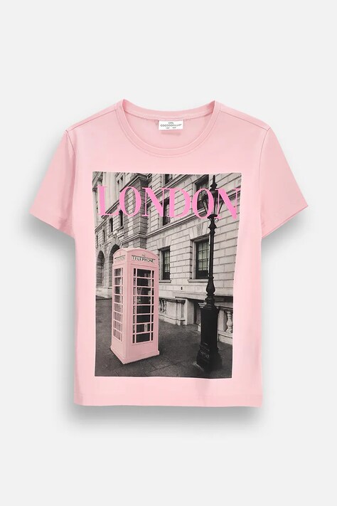 Coccodrillo T-shirt παιδικό βαμβακερό με ελαστάν ροζ EVERYDAY GIRL A