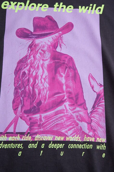 Coccodrillo T-shirt dziecięcy bawełniany szary HOBBY PONNY GIRL JUNIOR