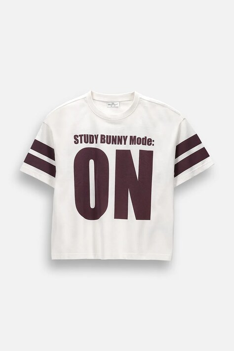 Coccodrillo t-shirt παιδικό βαμβακερό μπεζ ACADEMY GIRL JUNIOR