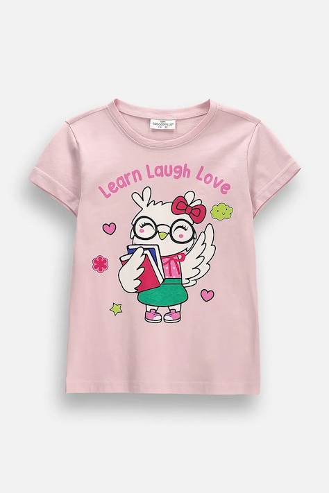 Coccodrillo t-shirt παιδικό βαμβακερό ροζ ACADEMY GIRL KIDS