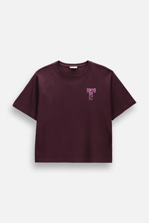 Coccodrillo t-shirt παιδικό βαμβακερό μπορντό ACADEMY GIRL JUNIOR