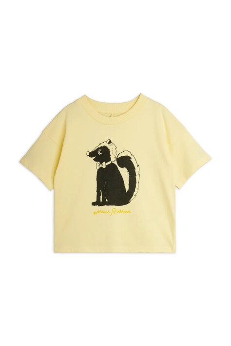 Mini Rodini T-shirt dziecięcy bawełniany Skunk żółty 26720112