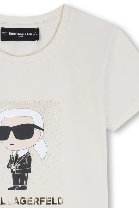 Karl Lagerfeld футболка дитяча бавовняна — AW26-TSGZTL, бежевий — фото 3