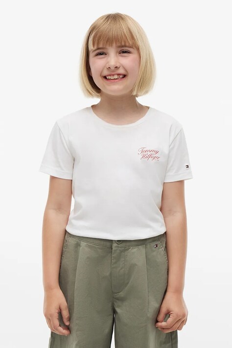 Tommy Hilfiger T-shirt basic dziecięcy bawełniany biały KG0KG09633