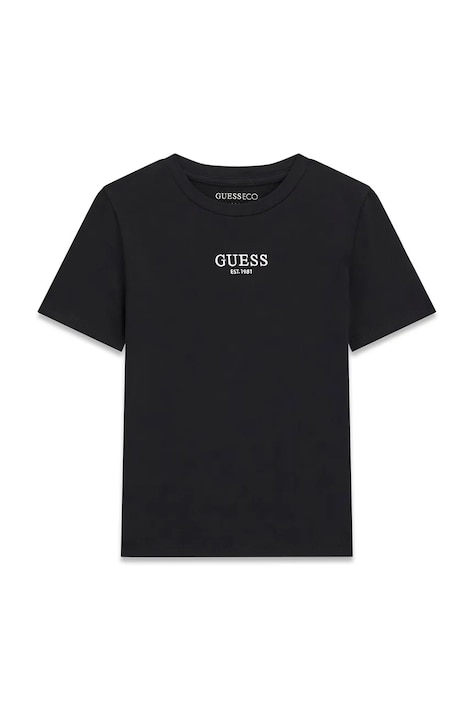 Guess Tricou pentru copii din bumbac negru J6YI44 K7391