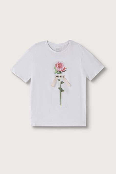 Guess T-shirt dziecięcy bawełniany biały J6BI33 K5847