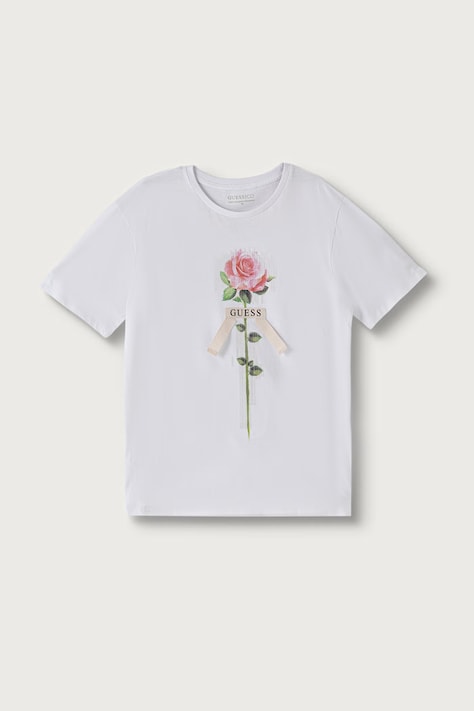 Guess T-shirt dziecięcy bawełniany biały J6BI33 K5847